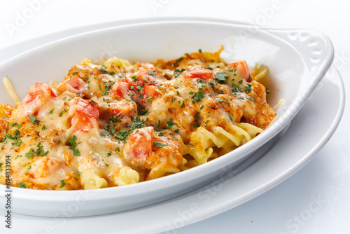 pasta with vegetables and cheese