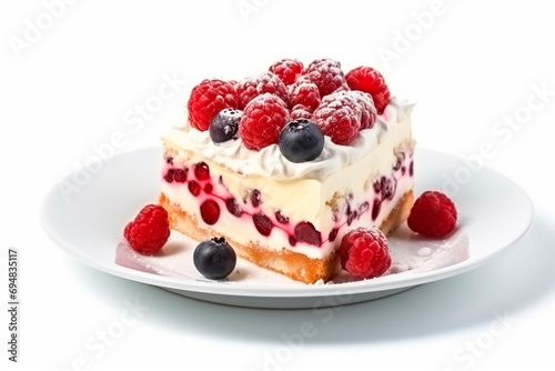 cheesecake with raspberries