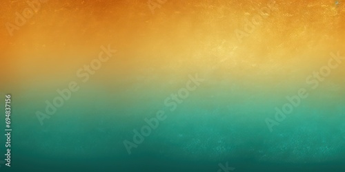 Teal-Gold gradient background grainy noise texture photo