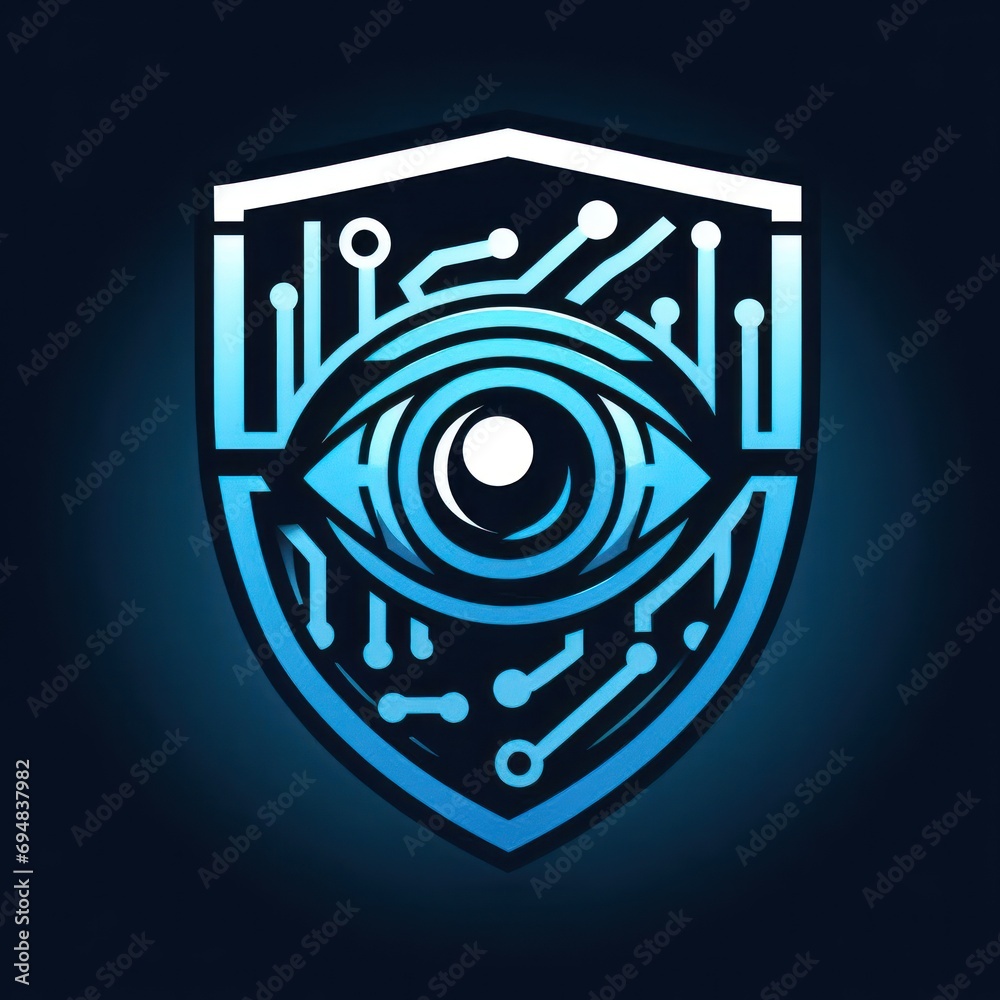 eye on shield illustration, ai generate eye on shield illustration, ai generate