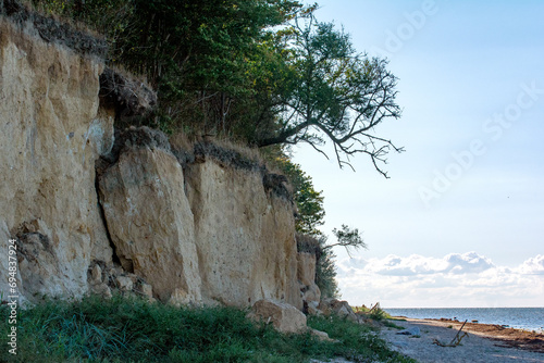 Fototapeta Naklejka Na Ścianę i Meble -  Steep coast with erosion on the island of Poel on the Baltic Sea, Germany