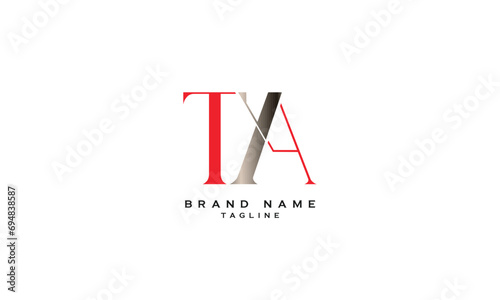 TYA, TAY, YTA, YAT, AYT, ATY, Abstract initial monogram letter alphabet logo design photo