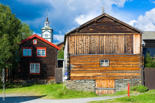 Historical wooden houses in...