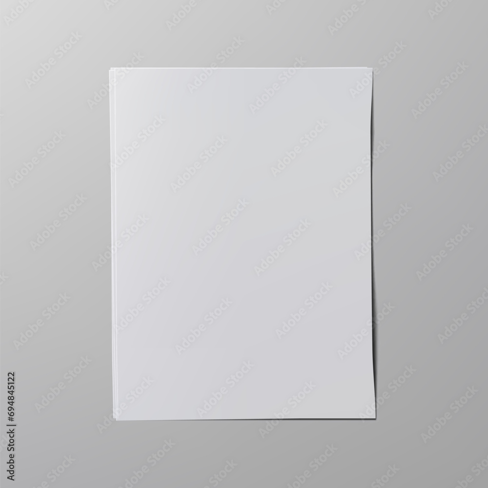 Stack Of Paper Sheets On Gray Table Stack Of Paper Sheets On Gray Table