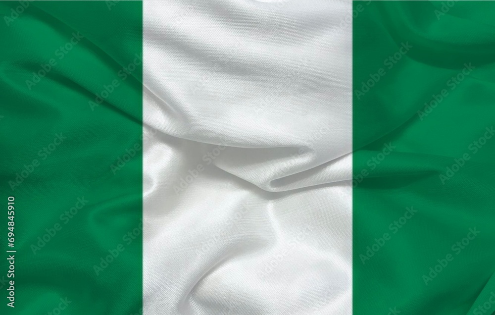 Nigeria 3d background flag