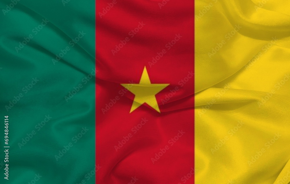 Cameroon 3d background flag Cameroon 3d background flag