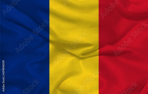 Romania 3d background flag