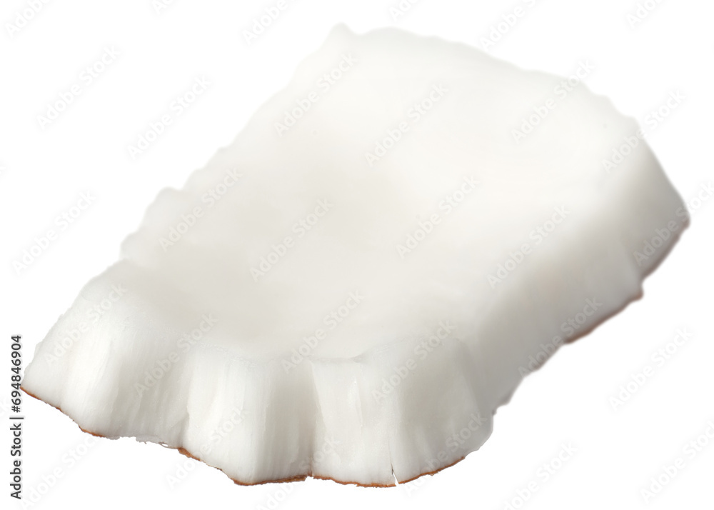 Fresh coconut meat isolated on white background. Fresh coconut meat isolated on white background.