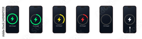 Rivne, Ukraine - December 18, 2023: Charger. iPhone charging. Connected. Realistic design. Realistic editorial vector.