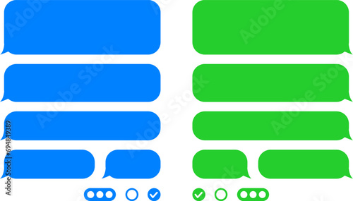 Message icons set, dialogue, Message Bubbles. Social network chatting vector