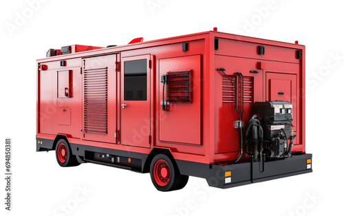 Mobile Generator, Towable Generator isolated on transparent background.