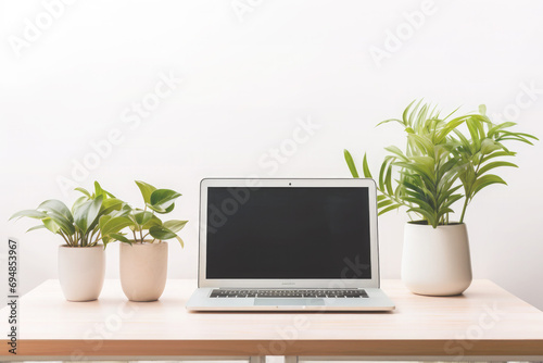 The corner of the desk against the wall is a natural background.
