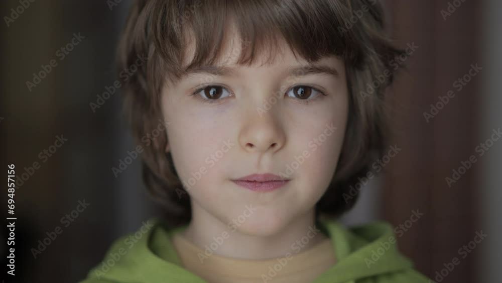 Inquisitive Little Boy Portrait. Face Contemplative Child. Pretty Schoolboy Elementary Student. Portrait of Confident Aspirational Happy Caucasian Boy Looking at Camera. Carefree Relaxed Child. Inquisitive Little Boy Portrait. Face Contemplative Child. Pretty Schoolboy Elementary Student. Portrait of Confident Aspirational Happy Caucasian Boy Looking at Camera. Carefree Relaxed Child.