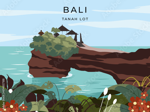 Tanah lot Bali beach photo