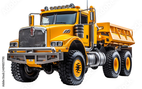 Terrain-Tackling Hauler, Construction truck isolated on transparent background.