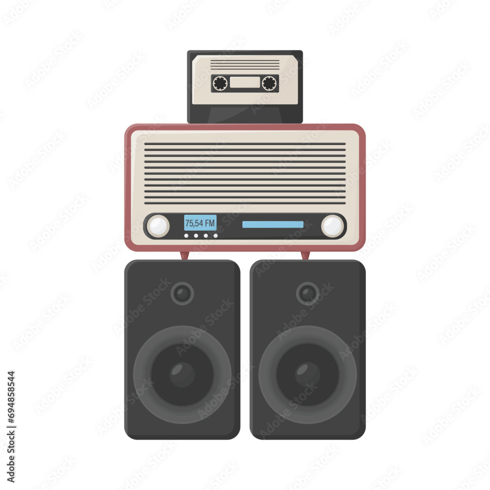 Fototapeta premium illustration of radio