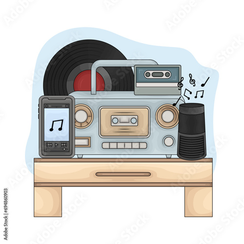 illustration of radio 