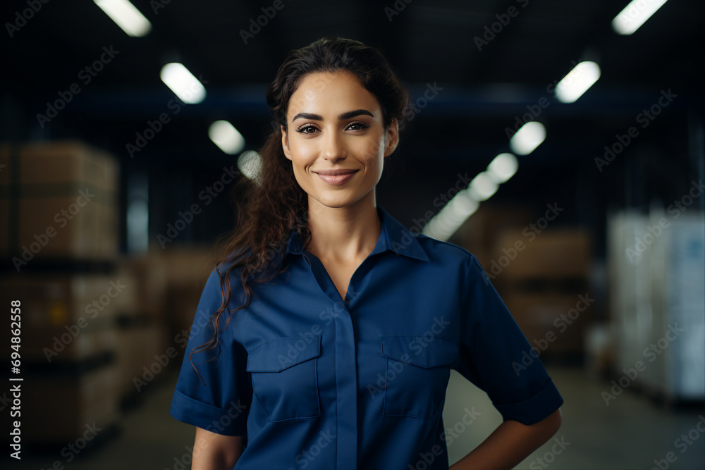 Fototapeta premium Generative AI portrait delivery concept mailman mail post transportation