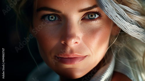 Portrait close-up  woman. East  Asia