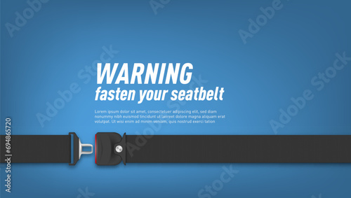 Safety Poster With Fasten Your Seatbelt Text