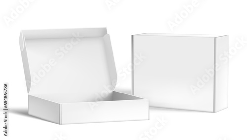 Open And Closed Blank Big Packaging Boxes