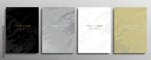 Luxury Cover With Vintage Golden Crack Texture
