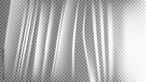 Transparent Light Black And White Plastic Warp