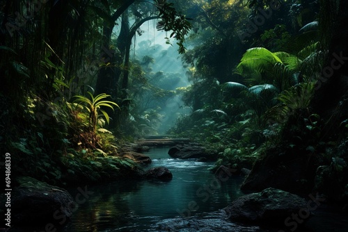 Deep tropical jungles of Southeast Asia in august  © usman