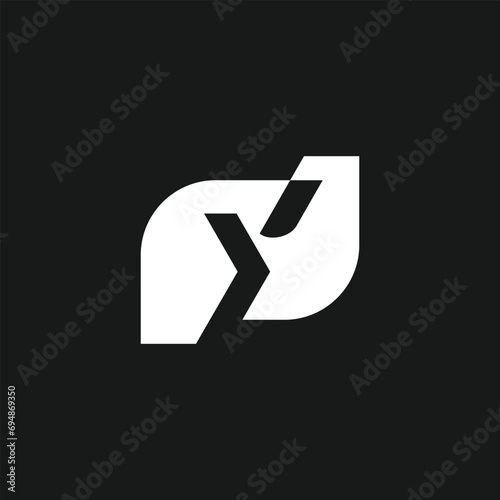 abstract letter Y initial logo design template
