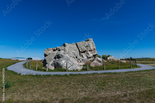 Big Rock, the largest glacial erratic, Okotoks, Alberta, Canada photo