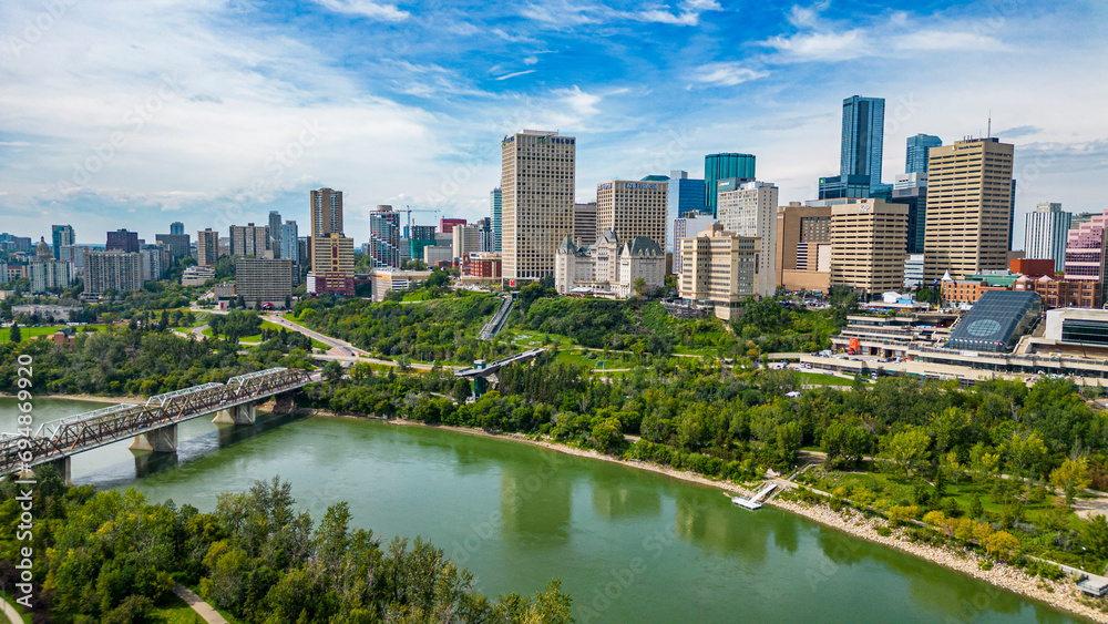 Aerial of the skyline of Edmonton, Alberta, Canada Aerial of the skyline of Edmonton, Alberta, Canada
