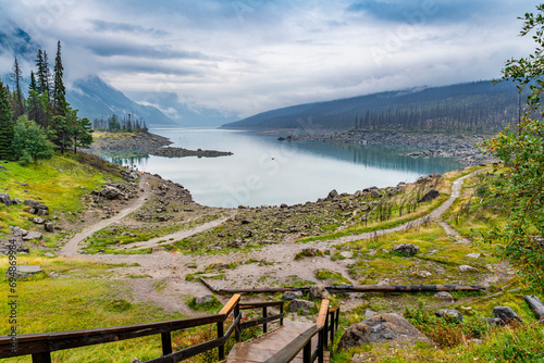 Medicine Lake, Jasper National Park, UNESCO World Heritage Site, Alberta, Canadian Rockies, Canada