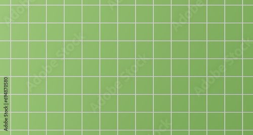 Green Square tiles wall background.