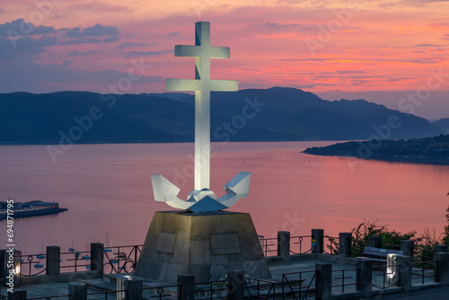 Free French Memorial Cross, Lyle Hill, Greenock, Firth of Clyde, Inverclyde, Scotland photo