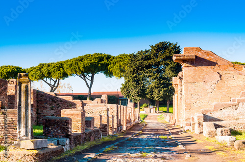 Cardus, Ostia Antica archaeological site, Ostia, Rome province, Latium  photo