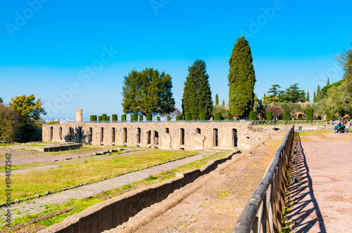 Hundred Chambers, used for storing supplies and housing the villa's servants, Hadrian's Villa, UNESCO World Heritage Site, Tivoli, Province of Rome, Latium  photo