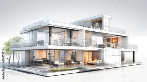 3d render of a modern house © Veayo