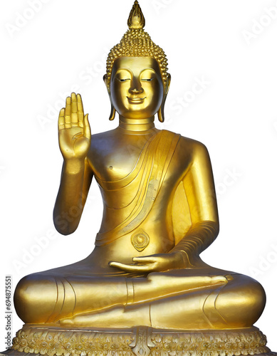 Golden buddha statue. photo