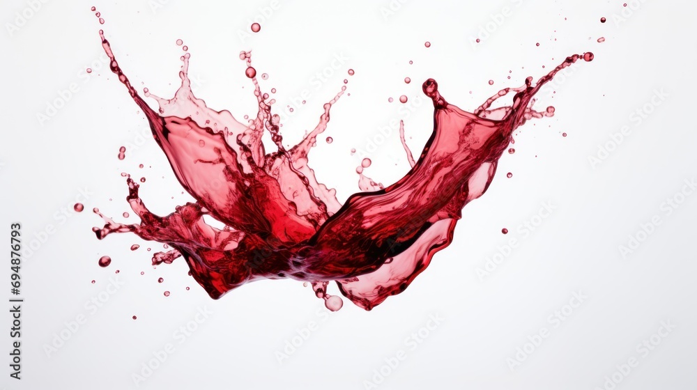 splash of red wine isolated on white background. 3d rendering splash of red wine isolated on white background. 3d rendering