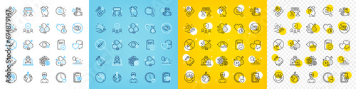 Vector icons set of Pandemic vaccine, Donation and Difficult stress line icons pack for web with Chlorine mineral, Blood, Skin condition outline icon. Stress, Dating. Vector