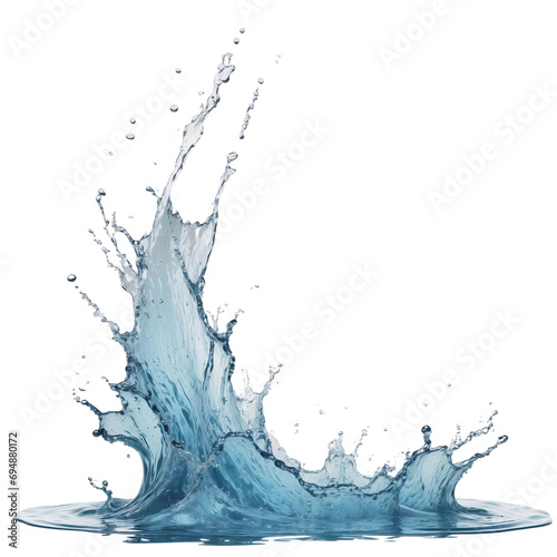 blue splash isolated on transparent background