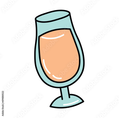 Coffee element of colorful food set. The image captures the essence of a perfect coffee moment, inviting you to savor the rich flavors and comforting aroma. Vector illustration.
