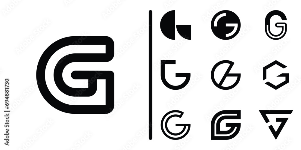 Letter G logo collection. Premium Vector Letter G logo collection. Premium Vector