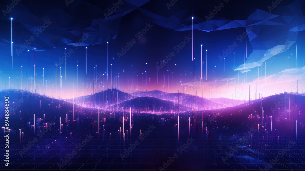 Fototapeta premium Digital Open World Abstract Background