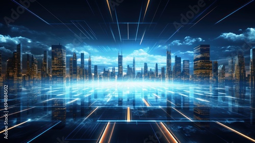 Digital Open World Abstract Background