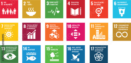 sustainable development goals logo French version illustration