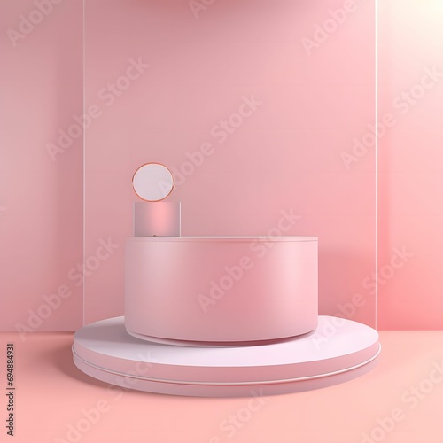 Pink Pastel Color Podium