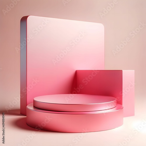 Pink Pastel Color Podium