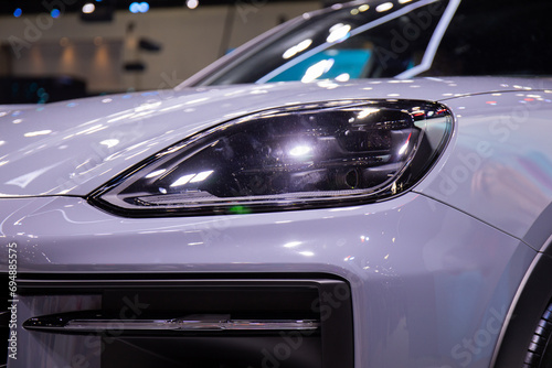 Headlights of new modern car