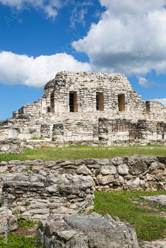 Temple of the Painted Niches, Mayan Ruins, Mayapan Archaeological Zone, Yucatan State, Mexico photo